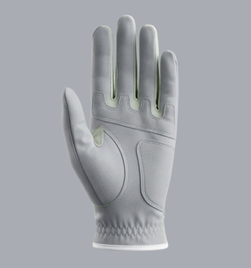Gant de golf pour droitier en PU, antidérapant, fermeture auto-agrippante, unisexe, gris clair avec accents vert menthe, pour homme, pour l'extérieur - Product Image 3