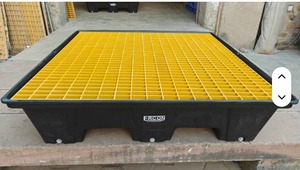 Misa HDPE Spill Containment <b>Plastic</b> Pallet Single Face 2 Way Entry 0.5T Dynamic Load for Chemical <b>Drum</b> Storage - Product Image 6