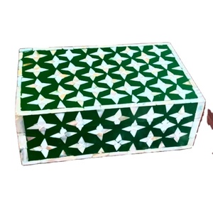 Caja de joyería con incrustaciones de hueso indio hecha a mano, diseño personalizable, almacenamiento Premium para anillos, collares, pulseras y regalos de lujo - Product Image 1