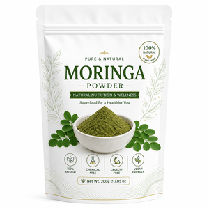 Fournisseur en gros de poudre de feuilles de Moringa 100% naturelle, extrait pur de plante, qualité alimentaire, OEM/ODM, en provenance d'Inde - Product Image 1