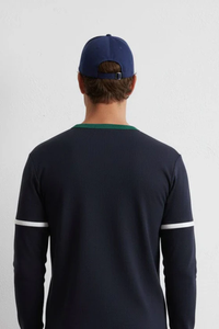 Camiseta de Hombre SOSH de 4'' con Cuello a Contraste y Rayas, 100% Algodón, Secado Rápido, Corte Regular, 260 Gramos - Product Image 3