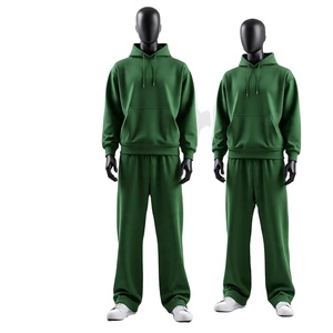 Conjuntos Deportivos de Moda Urbana para Hombre, Diseño Personalizado, Estilo Casual, Corte Holgado, Sudadera con Capucha y Pantalones Deportivos, Estilo Holgado y Acampanado - Product Image 1