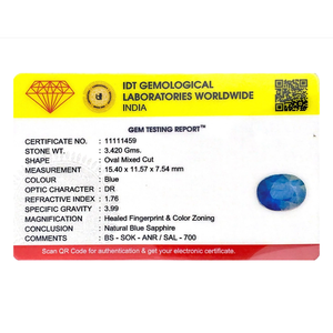 Natural Blue Sapphire 17.1 Carat Certified Loose Gemstone Wholesale - Product Image 4