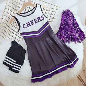 ชุดเชียร์ลีดเดอร์สีแดงสำหรับการแสดงบนเวที  แบบใหม่  ชุดเต้นโชว์สำหรับเด็กนักเรียน  ชุดยูนิฟอร์มเชียร์ลีดเดอร์แบบสั่งทำ - Product Image 4