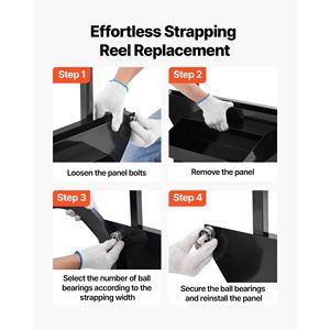 Dispenser per Nastro di Imballaggio Resistente per Bobine in Acciaio da 23,6 Pollici per Dimensioni Esterne Grandi - Product Image 5