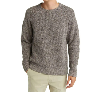 Pull tricoté mi-blanc pour homme, col rond, coupe oversize, en mélange de coton doux, avec boutons sur le devant – Collection Hiver Tendance – Offre Spéciale - Product Image 5