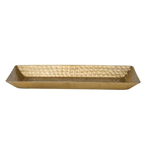Magnifique plateau de service en aluminium à motif martelé bicolore, qui rehausse les expériences de petit-déjeuner au lit avec une touche de sophistication. - Product Image 5