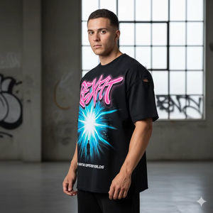 Camiseta de Hombre Personalizada OEM, Estilo Urbano, Oversize, Corte Recto, con Estampado Gráfico, de Algodón Grueso - Product Image 6