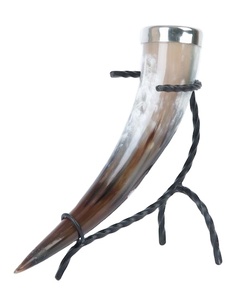 Corne à boire médiévale Viking faite à la main en corne véritable naturelle polie avec la meilleure qualité faite par l'exportation de zone artisanale de l'Inde - Product Image 1