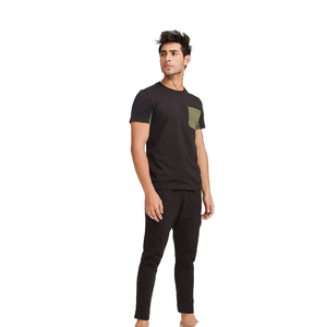 Survêtements d'été pour hommes de haute qualité, vêtements de jogging respirants, décontractés, légers, 100% coton, design avec strass - Product Image 1