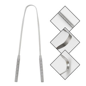 Herramienta de Cuidado Bucal de Alta Calidad, Raspador de Lengua de Acero Inoxidable de Grado Quirúrgico, Reutilizable, Compuesto de Cobre y Plástico - Product Image 6