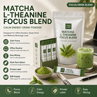 OAZVITA Poudre de boisson énergétique apaisante au matcha et L-Théanine pour la concentration OEM