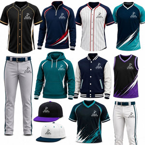 Ensembles d'uniformes de baseball/softball réversibles respirants de haute qualité, personnalisables avec nom et numéro d'équipe, kits d'entraînement à séchage rapide, couleur personnalisée - Product Image 5