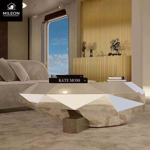 Boca Luxury Wave Polished Brass Center <strong>Table</strong> Living Room Center Coffee <strong>Table</strong> Black Glass <strong>Top</strong> Coffee <strong>Table</strong> Villa <strong>Decoration</strong> - Product Image 2