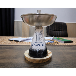 Quemador de incienso árabe de lujo con base de mármol y tapa metálica, incensario premium de Oud Mubkhar para fragancia de hotel - Product Image 5