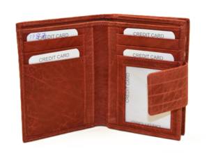 Genuine Leather Bifold Driver's License <b>Wallet</b> Compact <b>Small</b> RFID Blocking Lychee Grain Open Closure Polyester Candy - Product Image 4