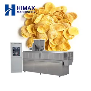 Production Professional Breakfast Cereal Production Line Twin Screw Corn Flakes Extruder