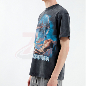 T-shirt imprimé pour homme Another World, manches courtes, coton, style vintage, col rond, design graphique personnalisé, décontracté - Product Image 3
