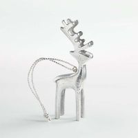 Figurine de renne en aluminium édition limitée, finition polie miroir, taille et couleur personnalisables, réutilisable, ornement de sapin de Noël DIY