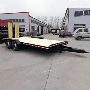 Melhor venda china 2 eixos ou 3 eixos carro hauler reboque para carregamento pequena máquina ou carros