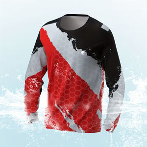 Camisetas de Manga Larga con Cuello en V para Hombre, Diseño y Talla Personalizados, Impresión por Sublimación, 100% Poliéster, Antiarrugas y Transpirables - Product Image 4