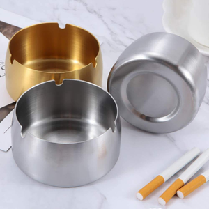 ที่เขี่ยบุหรี่สแตนเลสแบบหนาพิเศษ ป้องกันการตกแตก สำหรับรถยนต์และบ้าน - Product Image 2