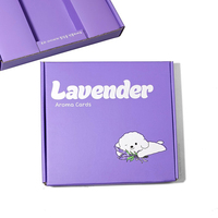 Boîtes d'expédition pliables en carton ondulé violet Kraft pour l'e-commerce, emballage d'insertion pour petites commandes