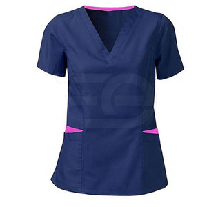 Tenues médicales légères et respirantes, vêtements de travail professionnels confortables pour infirmières, ensembles de blouses 100% coton, personnalisables - Product Image 2