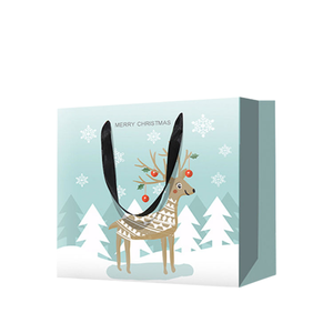 Custom Christmas <b>Gift</b> <b>Box</b> Paper Packaging <b>Box</b> With Cartoon Design Holiday <b>Gift</b> Packaging Wholesale Wholesale Ribbon Handle Bags - Product Image 4