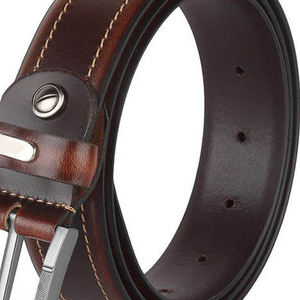 Ceinture en cuir de vache véritable pour homme, style business, vente en gros, fabriquée au Pakistan, avec boucle à ardillon et logo personnalisé - Product Image 3