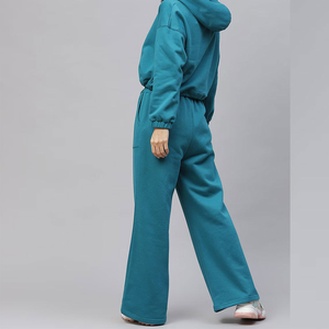 Ensemble de survêtements d'hiver légers à capuche pour femmes, haute qualité, motif uni personnalisable, taille sur mesure, service OEM, style ensemble, collection 2026 - Product Image 3