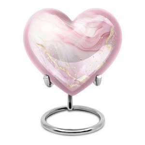 Urne Cœur Moderne Vintage en Aluminium et Laiton pour Décoration d'Intérieur, Idéale pour Commémoration, Anniversaire ou Mariage – Élégante et Décorative - Product Image 5
