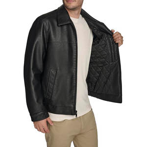 เสื้อแจ็คเก็ตหนังวัวผ้าแคนวาสทรงเข้ารูปสำหรับผู้ชาย สไตล์ลำลอง เหมาะสำหรับขี่มอเตอร์ไซค์ในฤดูหนาว - Product Image 5