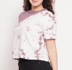 Camiseta Ecológica para Mujer con Textura Natural de Areca, Algodón Orgánico, Diseño de Hojas Sostenible, Transpirable y Suave para Verano - Product Image 6