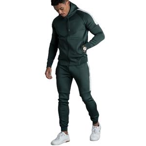 100% coton respirant tissu Jogging hommes survêtements tenue décontracté Logo personnalisé survêtements avec capuche pour hommes - Product Image 3