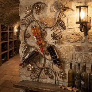 Porte-bouteilles de vin moderne en fer forgé, support de rangement décoratif pour bar à domicile, réglable, en métal, pour table - Product Image 3