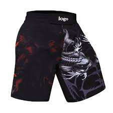 Shorts MMA noirs avec logo, Rash Guards au design unique pour le Judo – Vêtements d'arts martiaux respirants et légers en Spandex de qualité supérieure - Product Image 4