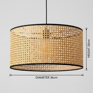 Handmade Bamboo Hanging Lampshade Woven Pendant <b>Light</b> <b>Shade</b> for Living Room Bedroom Kitchen Room Decor - Product Image 5