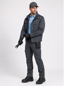 Uniforme d'hôtesse de l'air à manches longues en viscose personnalisé pour hommes |   Fabricant OEM |   Uniforme de technicien d'entretien aéronautique - Product Image 3