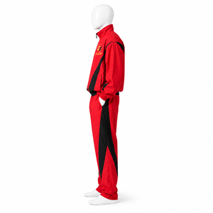 Ensemble de survêtement en nylon coupe-vent avec logo, veste zippée et pantalon de survêtement, dernier design, fabriqué par Elson Sports - Product Image 3