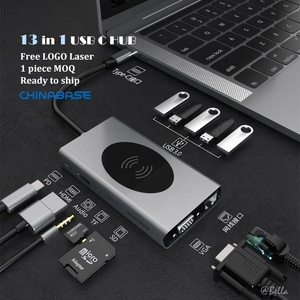 <span class=keywords><strong>USB</strong></span> C Hub13 Trong 1 Loại C Adapter <span class=keywords><strong>Docking</strong></span> <span class=keywords><strong>Station</strong></span> Với Sạc Không Dây 100W Pd 4K HDMI VGA <span class=keywords><strong>USB</strong></span> 3.0 Ethernet Sdtf Đối Với MacBook Pro - Product Image 1