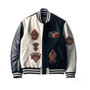 <b>Top</b> Selling 100% Original <b>Leather</b> Letterman Varsity Jacket Men Premium Breathable Winter <b>High</b> Street - Product Image 2
