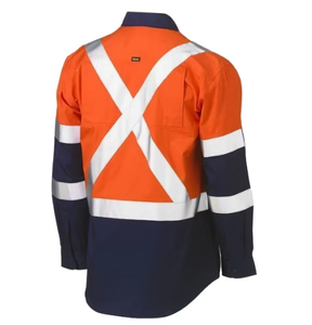 Uniforme de Trabajo de Mezcla de Algodón, Precio de Fábrica al por Mayor, FR con Camisas con Cintas Adhesivas - Product Image 4