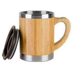 Taza decorativa de madera con diseño floral tallado a mano y acabado brillante para bebidas frías y calientes a un precio asequible. - Product Image 3