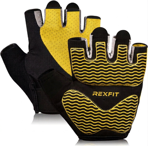 Rexfit <b>Half</b> Finger Gym Gloves Breathable Non <b>Slip</b> Mesh Unisex for Fitness Training Weight Lifting Outdoor Apparel GymGloves - Product Image 5