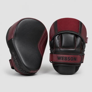 Webson Leather Punching Mitts Blue Black White Velcro Closure Breathable Martial Arts Training Gear cheap price breathable - Product Image 4