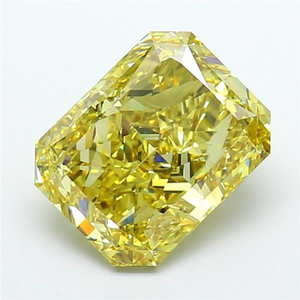 Diamant de laboratoire cultivé exclusif, certifié IGI, taille excellente, haute brillance, jaune intense fantaisie, pour la création de bijoux. - Product Image 1