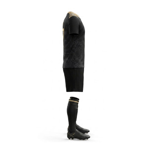 Conjunto de Uniforme de Fútbol Sublimado Personalizado, Estampado Negro, Manga Corta, Corte Atlético para Hombre, Todas las Temporadas, Absorbe la Humedad, Equipación de Equipo - Product Image 5