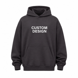 Sweat à capuche d'hiver OEM de haute qualité 100 % coton respirant, coupe oversize, uni, style streetwear, personnalisable, en molleton chenille - Product Image 6