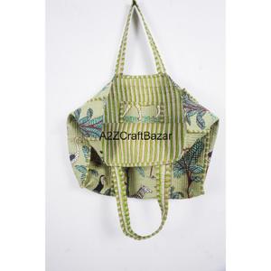 Bolso Tote Hecho a Mano en India, 100% Algodón, con Rayas, Asa Larga, para Mujer, Ecológico, Grande, Hecho en Rajastán - Product Image 6